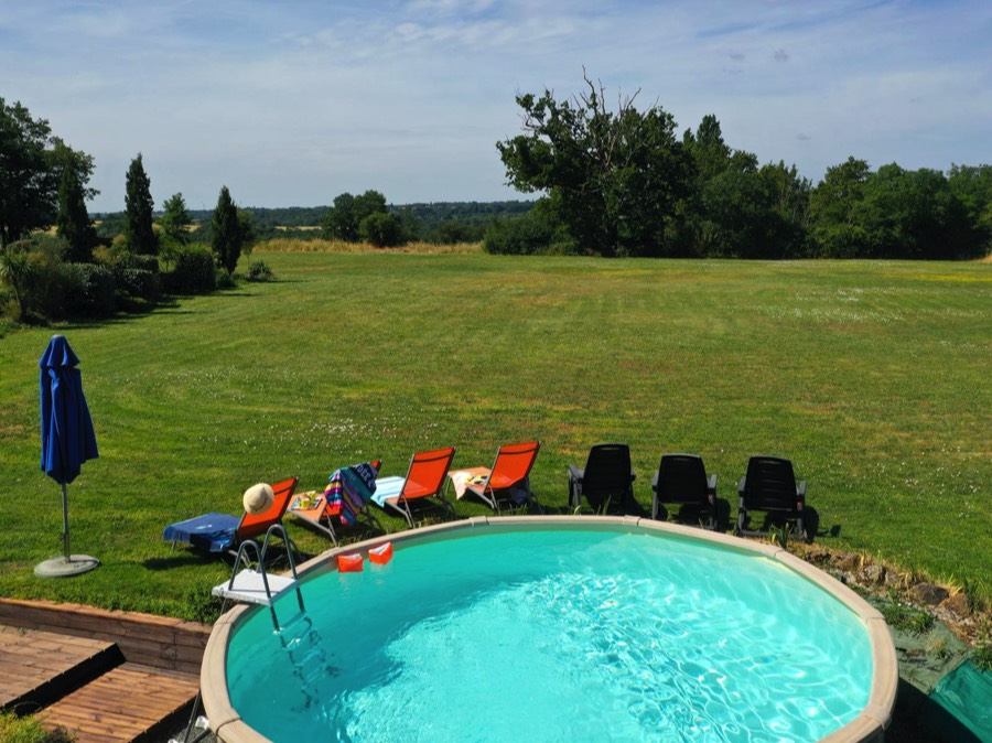 The View from the Pool at Gites Les Chaffauds