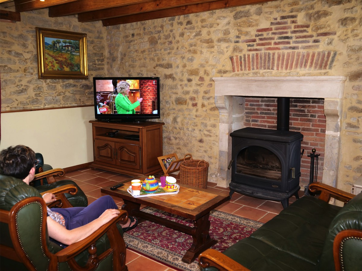 Relax in front of the TV at Gite les Ammonites